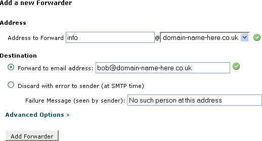 Adding a forwarder